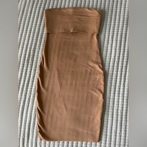 Kookai Strapless Tan Bodycon Dress size 1